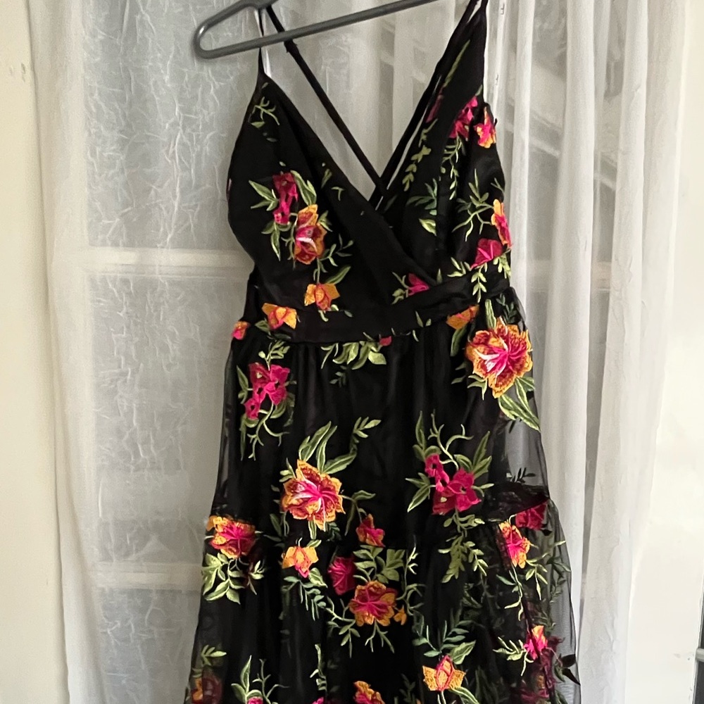 Floral Black LuLu Dress